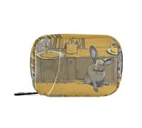Amooorous at Table A Rabbit Is Stealing Honey Medicine Bags for Women with Removable Compartments Reusable Travel Pill Organizer for Handbag