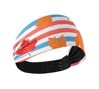 Amooorous Autumn Maple Leaves no slip fashion headbands for women Elastic wide head bands for women's hair for Football Running Yoga banda para la cabeza