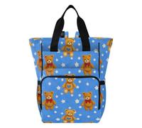 Amooorous Baby Diaper Bag Backpack diaper backpack Cartoon Cute Brown Teddy Bear