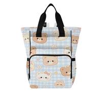 Amooorous Baby Diaper Bag diaper backpack Cute Cartoonish Brown Teddy Bear