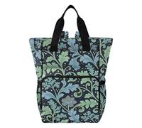 Amooorous Baby Diaper Bag Diaper Bag Backpack for Moms Dads Seaweed Leaf Blue Flower William Morris