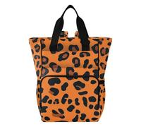 Amooorous Baby Diaper Bag Diaper Bag Backpack for Moms Dads Wild Orange Leopard Print