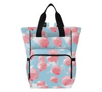 Amooorous Baby Diaper Bag Tote Diaper Bag Backpack for Women Blush Balloons Floating in The Light Blue Sky