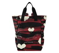 Amooorous Baby Diaper Bag Travel Backpack for Baby Girl/Boy Black Striped White Hearts