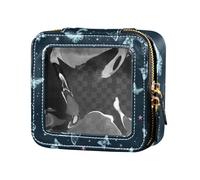 Amooorous Beautiful Butterflies Pattern Clear Mini Makeup Bag Toiletry Bag Mini Makeup Containers for Flying, Beautiful Butterflies Pattern, One Size