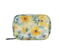 Amooorous Beauty Spring Flowers Kansas Sunflower_24152_3 medicine storage bag with Detachable Compartments convenient pill organizer travel for purse