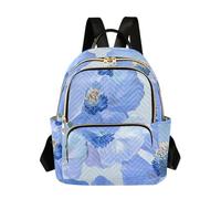 Amooorous Bhutan Blue Poppy Beauty Summer Flowers 14 Inch trendy, stylish backpack for work fashion backpack purse for business