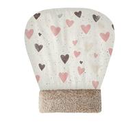 Amooorous Black and Pink Lovely Valentine Love Cat Cave Bed for Indoor Cats or Small Dogs Kitten's Hideaways Cold Weather Cozy Self-Warming