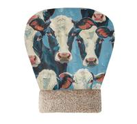 Amooorous Black and White Cartoon Oil Painting Of A Cow Cat Sleeping Bags for Puppy Dog Cats Hideaway Pet Snuggle Sack Winter Cozy Wrap Semienclosed