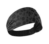 Amooorous Black Leopard Print Cooling soft headbands Stretchy tennis sweatbands for Cycling basketball Daily use bandas para la cabeza