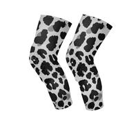 Amooorous Black Leopard Print protective snowboard knee pads knee compression，dancing，skateboarding