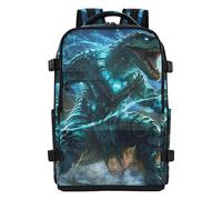Amooorous Blue Cool Fire monsters Hiking Backpack Sleek Travel Backpack Carry on Flight Approved Laptop Travel Essentials for Business Casual or College mochilas de viaje para hombres 20L