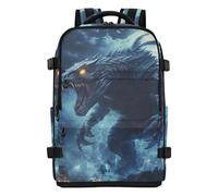 Amooorous Blue Cool Fire monsters Women Backpack Sl ag For School Laptop Bag 15.6 Inch for Travel Business Casual or College bolsones para hombres 20L