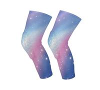 Amooorous Blue Pink Star River Universe lightweight dancing knee pads pads for snowboarding，soccer，bike