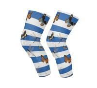 Amooorous Blue White Striped Butterfly Dragonfly protective knee pads for girls knee sleeves for men，baseball，bike