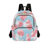 Amooorous Blush Balloons Floating in The Light Blue Sky 14 Inch lightweight, anti-theft small backpack for women women fashion backpack for ladies,teen girls