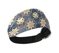 Amooorous Bohemian Blue Vintage Flowers no slip gym headbands for women Elastic sweaty bands for Gym Gym washing face banda para la cabeza