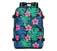 Amooorous Bohemian Green Turtle-back bamboos Hiking Backpack Lightweight Travel Laptop Bag Travel Essentials for Women & Men Outing Work Family mochilas para viajar 20L