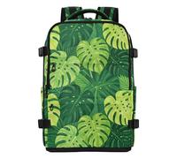 Amooorous Boho Green Turtle Back bamboos Carry On Backpack Sleek Laptop Backpack Laptop Bag 15.6 Inch for Women & Men Outing Work Family Travel mochila de viaje para hombre 20L