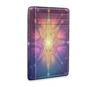 Amooorous Boho Tarot Astrology Colored Compasses Leather Wallet for Men Slim with Money Clip RFID Blocking Wallet Inserts for Credit Cards Men&Women billetera para Hombre