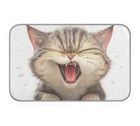 Amooorous Cartoon Angry Cat FUUNY Summer Dog Cooling Pads Self Cooling cat Bed for Puppy Cozy Sleeping Portable cama Fria para perro M