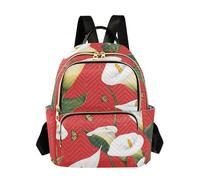 Amooorous Cartoon Calla Lily Flower Red 14 Inch Work Business work backpack fashion laptop backpack for school&nurse