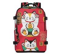 Amooorous Cartoon Cute Colorful Fortunes Cat Traveling Backpack Sl ag For Men Personal Item Travel Bag for Women & Men Outing Work Family Travel mochila para laptop hombre 20L