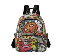 Amooorous Cartoon Cute Colorful monsters 14 Inch casual daypack backpack purse backpack for travel for business