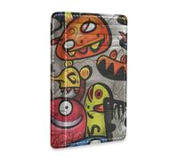 Amooorous Cartoon Cute Colorful Monsters Leather Ultra Slim Wallet with Money Clip RFID Blocking Credit Card Holder for Men&Women cartera para Hombre