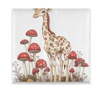 Amooorous Cartoon Cute Giraffe Brown Leather Auto Registration Insurance & ID Card Holder Document Wallet for Essential Document, Driver License, Cards, cartoon cute Giraffe brown, One Size