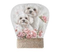 Amooorous Cartoon Cute Mighty Maltese Dogs White Pink Rose Bed Sleeping Bag for Cat for Puppy Dog Cats Kittens' Snuggle Sack Winter Comfortable Wrap Semienclosed