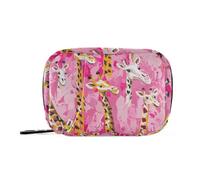 Amooorous Cartoon Cute Orange Giraffe medicine bag organizer with Detachable Compartments attachable portable pill organizer for purse, Cartoon cute orange giraffe, 1 size