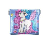 Amooorous Cartoon Cute White Rainbow unicorns Women's Leather Coin Change Purse Cute Jewelry for Men Women Travel, Cartoon cute white rainbow unicorns, One Size