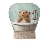 Amooorous Cartoon Cute Yellow Bath Otter Cat Bed Bag for Cats Kitten's Mat Pad Sack Cold Weather Cozy Self-Warming