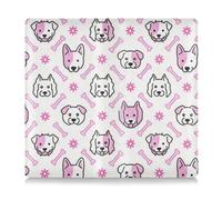Amooorous Cartoon Dog Heads and Bone Simple Line Leather Toursuit car registration and insurance card holder Glove Box Organize for Essential Document, Driver License, Cards