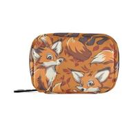 Amooorous Cartoon Fox medical bag with Detachable Compartments reusable daily pill organizer for purse, Cartoon Fox, 1 size