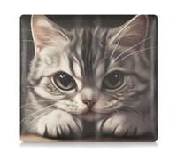 Amooorous Cartoon Funny American Shorthair Cats Gray Premium Leather Toursuit car registration and insurance card holder Essential Wallet Case for Documents, Cards, License, cartoon funny American