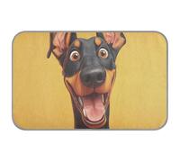 Amooorous Cartoon Funny Doberman Pinscher Dogs Brown Summer pet Cooling Blanket Self Cooling beds for Cats for Doggy Cozy Sleeping pet Summer tapete Frio para Perros M
