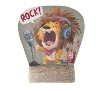 Amooorous Cartoon Rock Lion Bed Sleeping Bag for Cat for Indoor Cats and Mini Dogs Pet Tunnel Hideout Nest Winter Cozy Plush Semienclosed