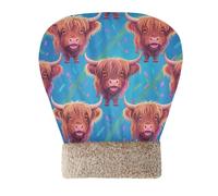 Amooorous Catone Lovely Brown Scottish Highland Bull Bed Sleeping Bag for Cat for Indoor Cats or Small Dogs Kittens' Snuggle Sack Cold Weather Comfortable Cozy Self Warm