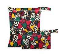 Amooorous Cheetah Skin Print Texas Hold'em waterproof bathing suit bag 2 Pack travel essentials for baby with handles for gym, travel