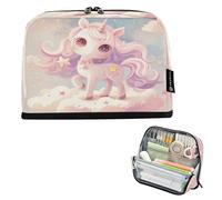 Amooorous Chibi - Style Cute Mermaid Colorful Pencil Storage Case Large Capacity Pen Case Portable Organizer Box for Adolescentes School Must Haves cartucheras para ninas