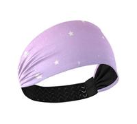 Amooorous Childish Star Peach Purple no slip sport headband Stretchy head for women for make up Workouts Running cintas para el cabello de mujer