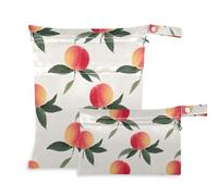 Amooorous Chinese Ink Painting Peach Pink waterproof bags for swimsuits 2 Pack diaper bag essential items with handles for bathing, daycare