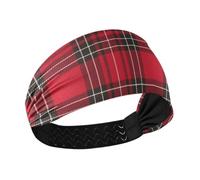 Amooorous Classical Checkered Red Black Moisture Wicking soft headbands Elastic head for Volleyball Yoga Volleyball vinchas para el cabello de mujer