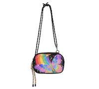 Amooorous Colorful Rainbow Bow Sling Bags Crossbody Womens Fashion with Adjustable Strap Shoulder Bag Go shopping bolsas de mano para mujer