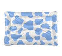 Amooorous Cow Prints Blue Pastel Washable Pet Bed Mat Soft Comfortable Anti-Slip Bottom Cat Kennel Crate Pad for Large Jumbo Medium Small Dogs 36" x 24"