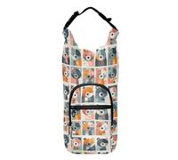 Amooorous Cute Cartoon Bear Water Bottle Holder Easy-To-Carry Insulated Bottle Carrier Water Bottle Carry Bag for Hiking,Fits 20 oz, 24 oz, 32 oz,40 oz bottles