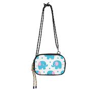 Amooorous Cute Cartoon Blue Elephant Crossbody Camera Bag for Women Beauty with Adjustable Strap Small Black Purses Walk the dog carteras elegantes para mujer