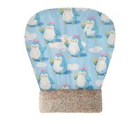 Amooorous Cute Cartoon Blue Penguin Cat Bed Bag for Indoor Cats Tunnel Hideaway Winter, Comfortable, Washable Self Warm